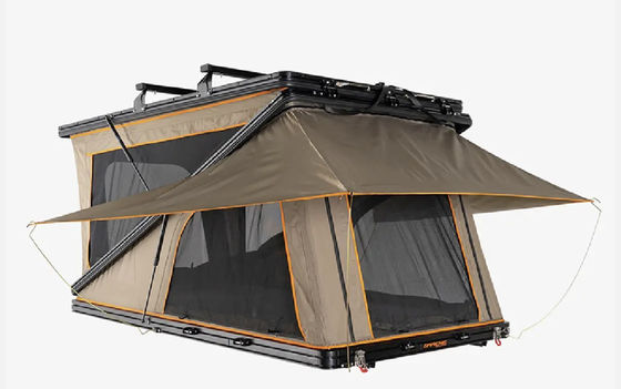 Spacious 4-Person Aluminum Hard Shell Roof Top Tent for Off Road Camping